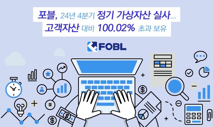  포블, 24년 4분기 정기 가상자산 실사… 고객자산 대비 100.02% 초과보유