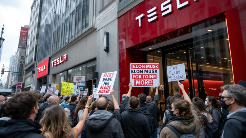  ‘테슬라 테이크오버’ 확산… 엘론 머스크 반대 시위 美 전역서 진행 / Tokenpost 