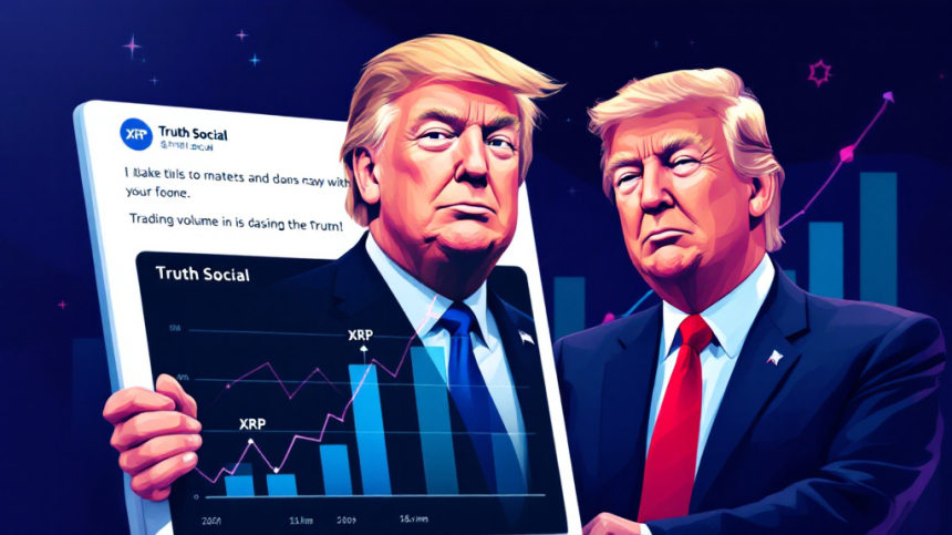  트럼프, XRP 게시물 공유… 거래량 55억 달러 급증