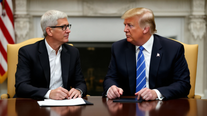  팀 쿡, 트럼프와 회동… 애플, 對中 관세 면제 얻어낼까