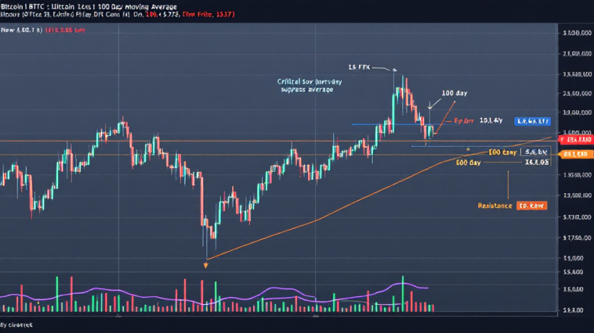 비트코인(BTC), 100일선 방어 여부에 운명 갈린다
