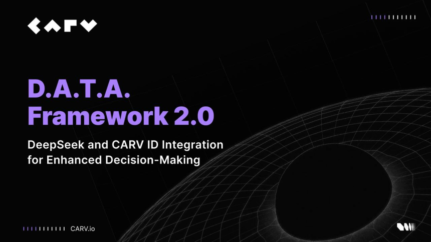  카브(CARV), D.A.T.A. 프레임워크 2.0 발표 … DeepSeek 및 CARV ID 통합으로 AI 의사결정 능력 강화