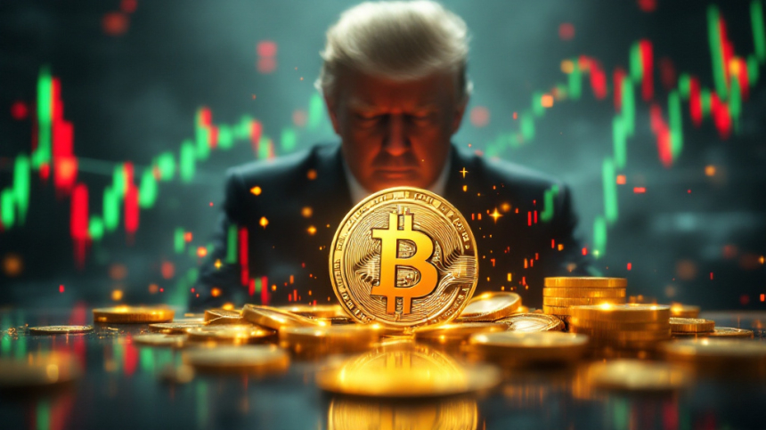  트럼프의 비트코인 전략, 실망 매도로 BTC 1,260만 엔 하락