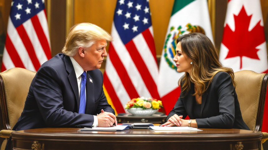  트럼프, 멕시코산 제품 관세 25% 한 달 유예… 캐나다산은 유지