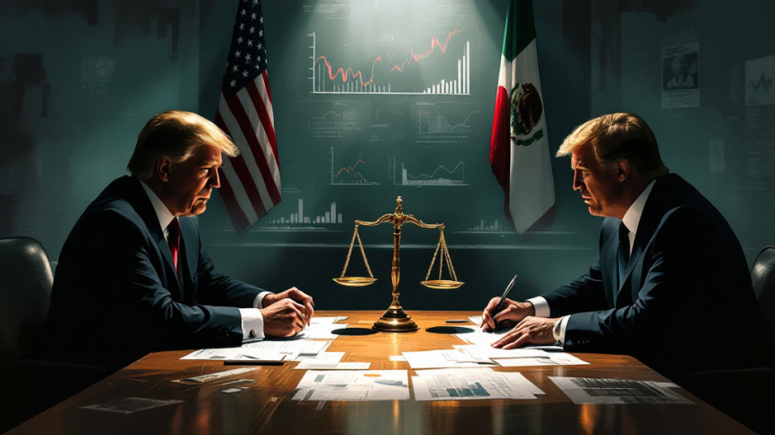  트럼프, 멕시코산 수입품 관세 25% 한 달 유예… 무역 협상 재개