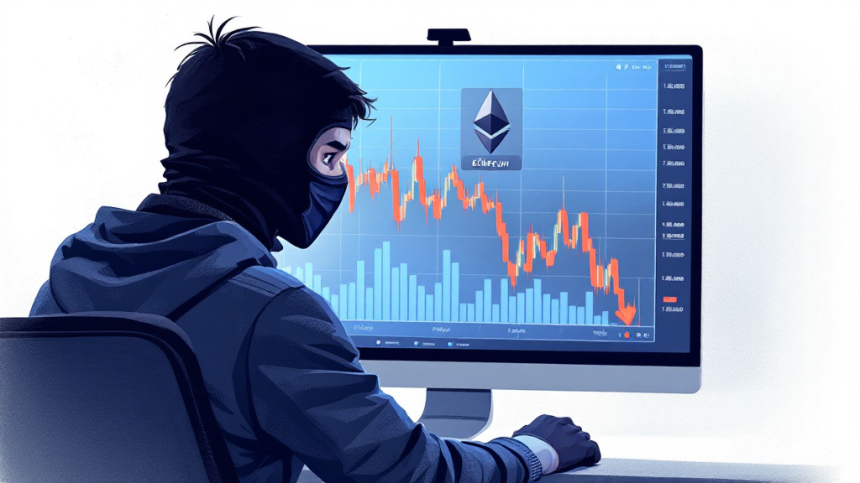 익명 트레이더, 이더리움 공매도로 6,800만 달러 미실현 이익 기록