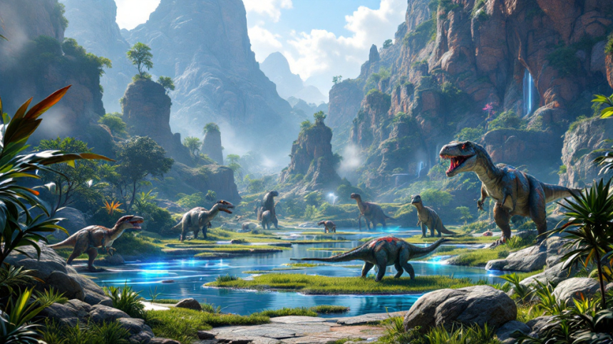 더 샌드박스, ‘쥬라기 월드’와 협업… 메타버스서 공룡 시대 재현