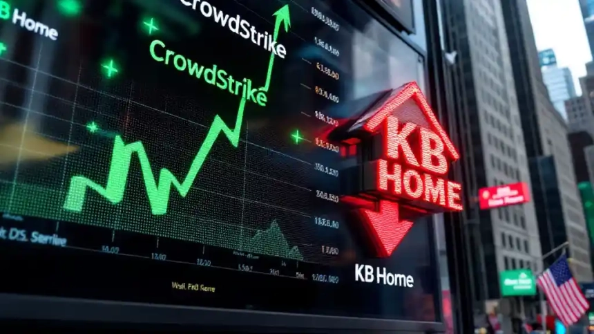  미 증시 혼조세… 크라우드스트라이크 급등, KB 홈 급락