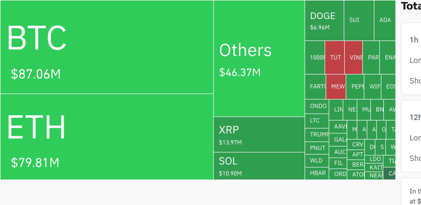  암호화폐 시장, 24시간 동안 3억1700만 달러 숏 포지션 청산…바이낸스·바이비트 집중