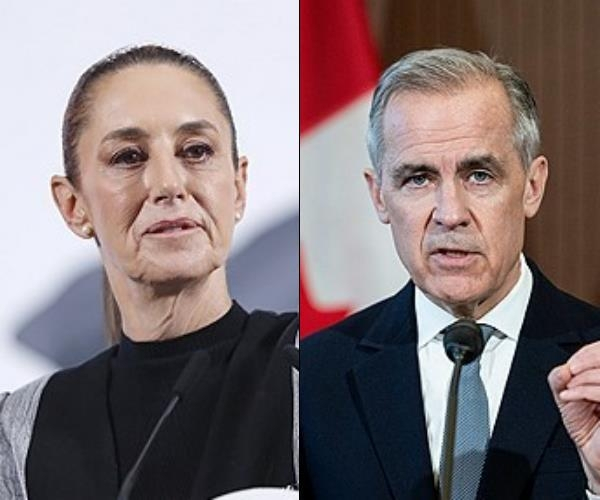  트럼프 관세 발표 하루 전… 캐나다·멕시코 정상 '경제 동맹' 통화