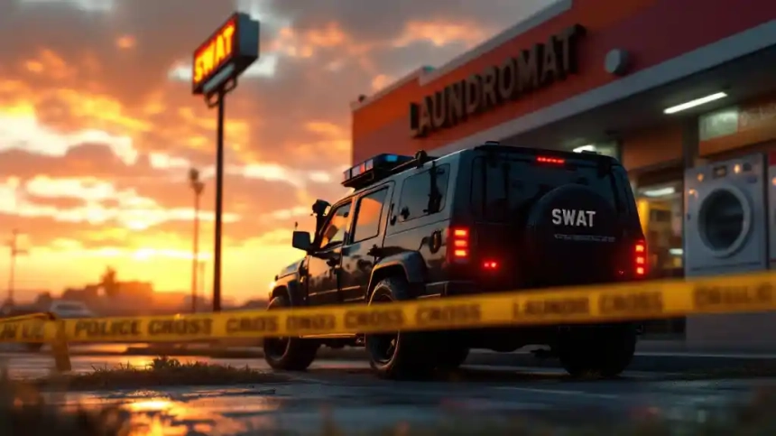  美 LA 세탁소서 7시간 대치 끝 차량 강탈 용의자 체포