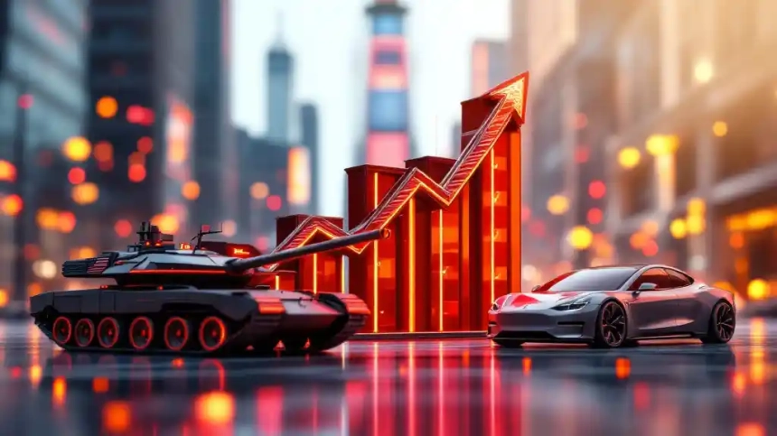  트럼프 관세 앞두고 뉴욕증시 상승…방산·테슬라 급등