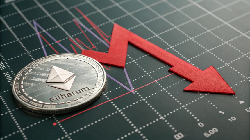  이더리움(ETH) 45% 급락, 시장 침체 속 하락세 심화