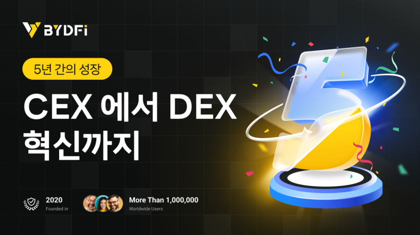  BYDFi, CEX에서 DEX로…창립 5주년 맞아 Web3로 도약