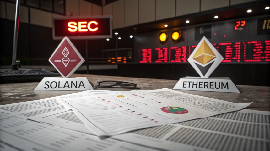 美 SEC, 솔라나·이더리움 스테이킹 ETF 구조에 제동…‘ETF 규칙’ 위반 우려