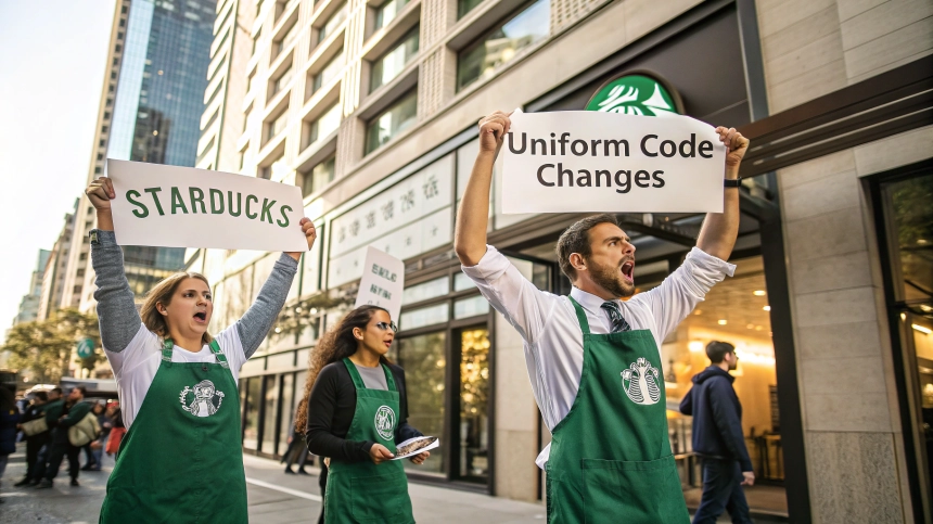  스타벅스 '유니폼 논란'에 美 전역 75개 매장서 바리스타 동시 파업