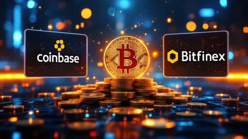 비트코인 544개, 코인베이스에서 비트파이넥스로 이동