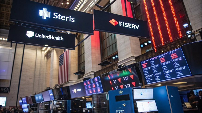  美 증시 혼조…스테리스 급등·피서브·UNH 급락에 기술주 부담
