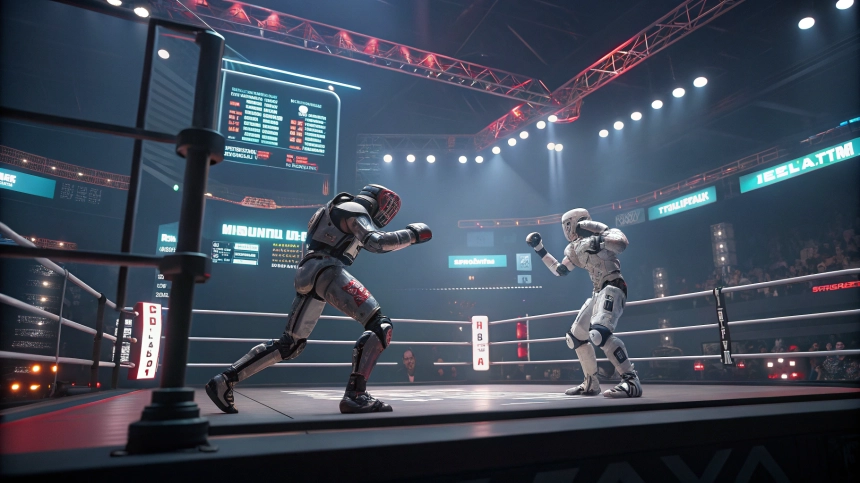  로봇이 킥복싱 한다고? 中 세계 최초 'AI 로봇 격투 대회' 열려