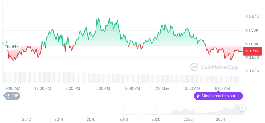  [저녁 시세브리핑] 암호화폐 시장 혼조세… 비트코인 11만 달러, 이더리움 2,656달러
