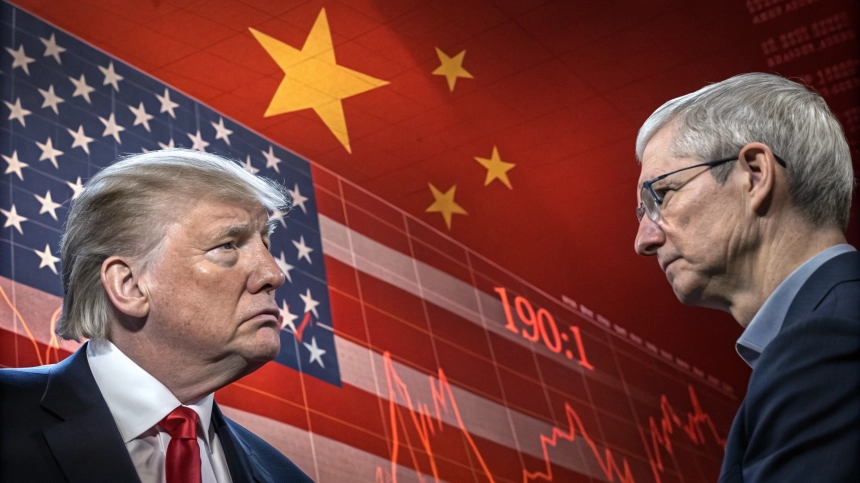 애플(AAPL), 관세 공포에 4% 급락…트럼프發 '중국 리스크' 재점화