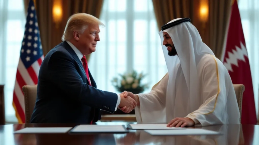 트럼프 대통령, 카타르와 1조2천억 달러 경제 협력 합의