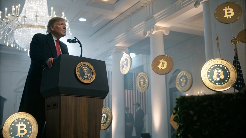  트럼프 밈코인 행사에 대통령 문장 사용 논란…뇌물수수법 위반 조사 촉구