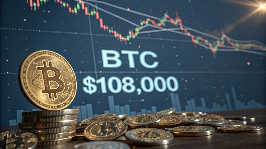  비트코인($BTC), 10만 8000달러 횡보…강세 모멘텀 둔화 속 상승 재개 여부 주목