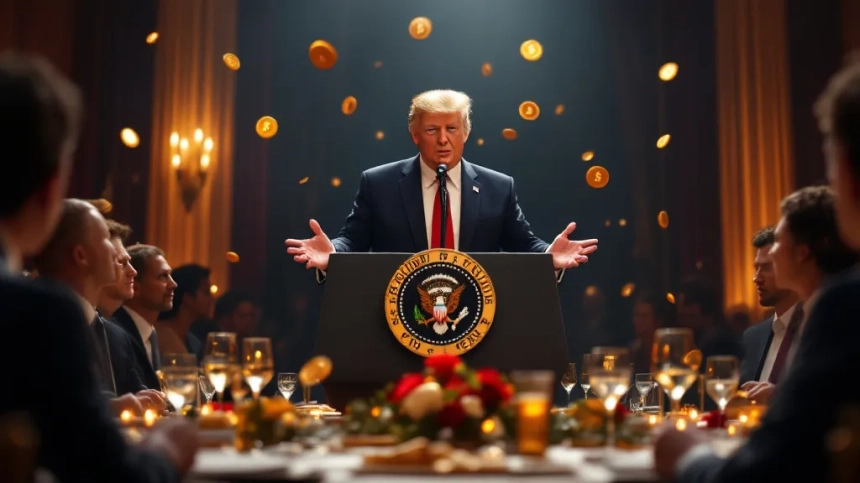 트럼프, 민간 행사서 대통령 인장 사용…연방법 위반 소지