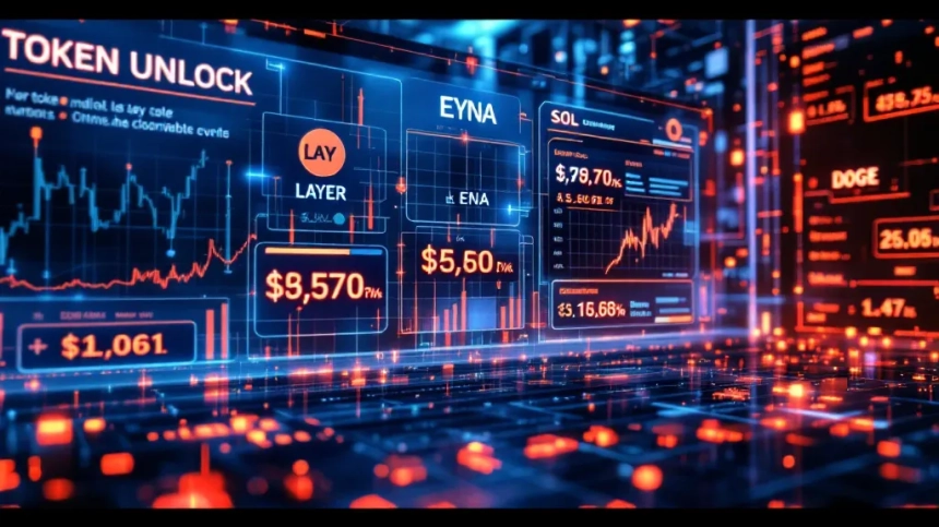 LAYER·ENA 등 주요 암호화폐, 일주일 내 대규모 토큰 언락 예정