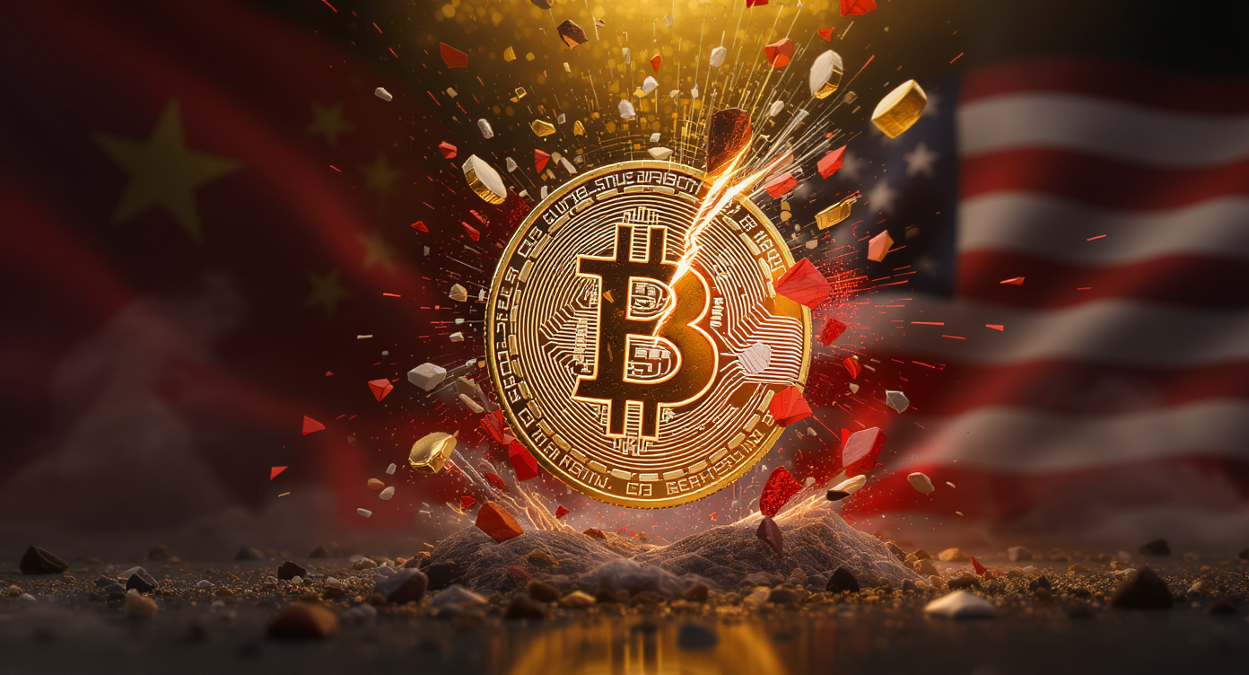 트럼프發 미중 충돌에 비트코인($BTC) 2천 달러 급락…파생시장서 1조 원 청산