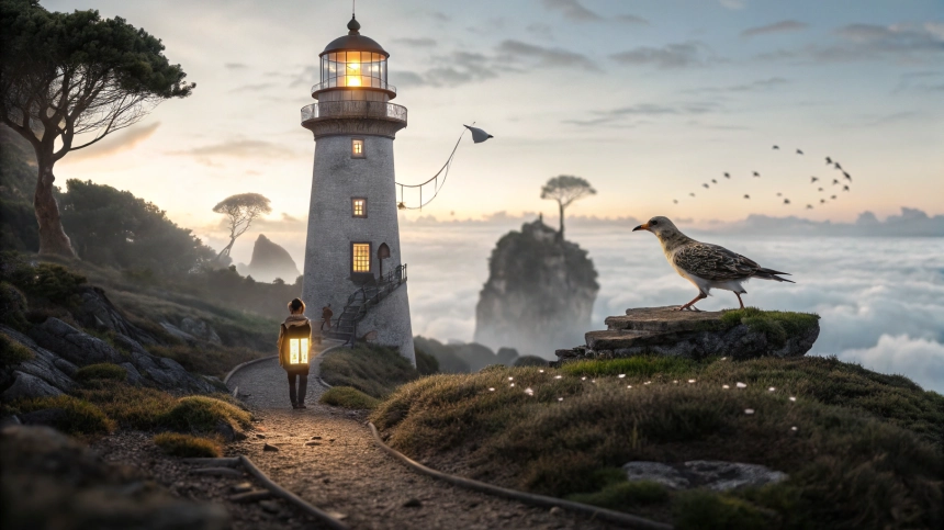  더블 파인 신작 '키퍼', 걸어다니는 등대의 모험… 2025년 10월 출시