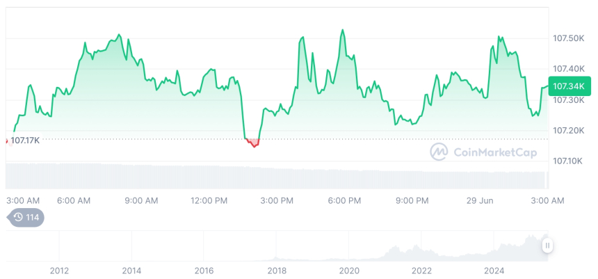  [오후 시세브리핑] 암호화폐 시장 혼조세… 비트코인 10만7331달러, 이더리움 2432달러