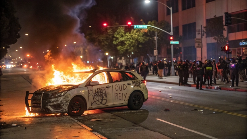  AI는 감시자일까?… 웨이모 로보택시, 美 반이민 시위에 방화·파손 피해