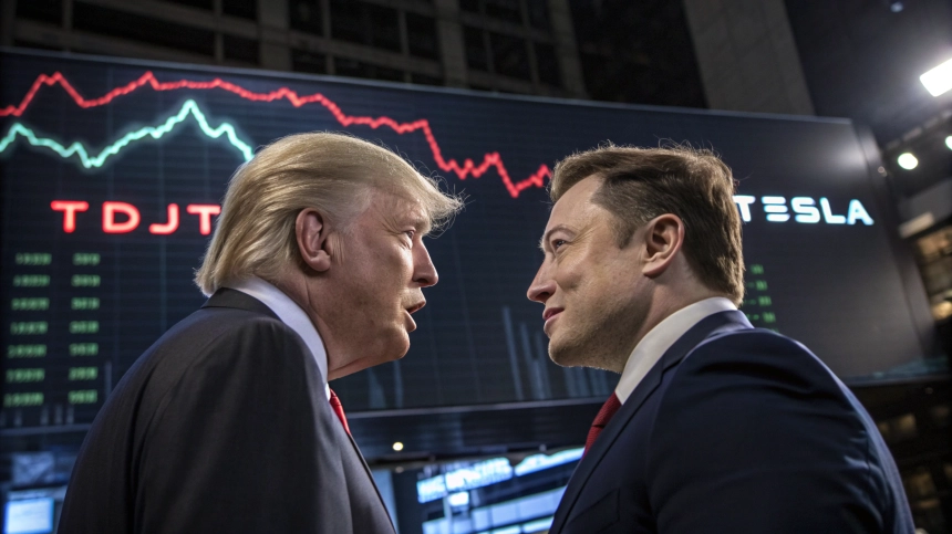  트럼프 vs 머스크 신경전 속 주가 급반등…테슬라·DJT 6% 이상 상승