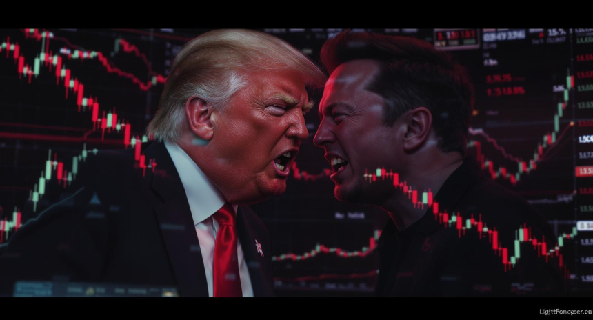  트럼프-머스크 갈등 격화에 암호화폐 시총 3조 2,600억 달러로 급락