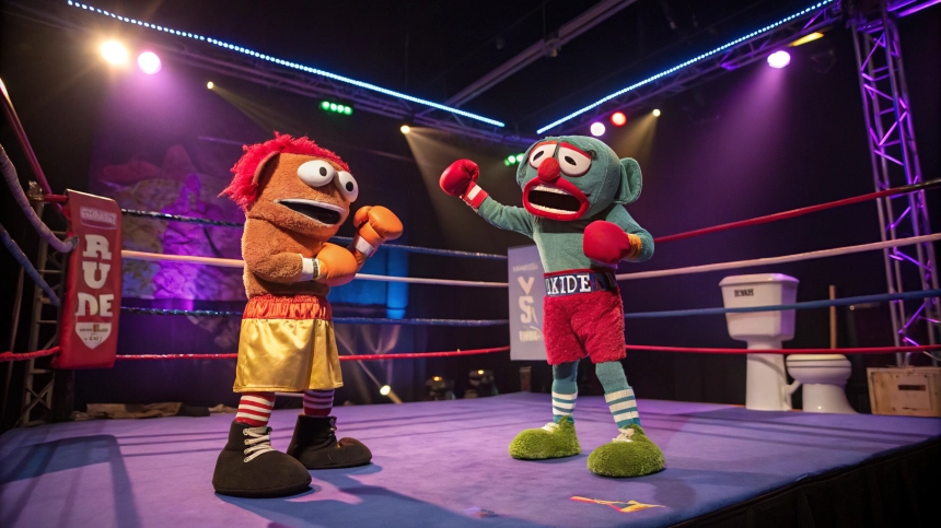  머펫이 복싱을?…'펠트 댓 복싱', 웃음 무기 삼은 괴짜 게임