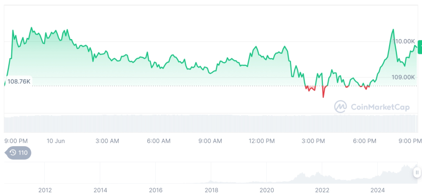  [모닝 시세브리핑] 암호화폐 시장 혼조세… 비트코인 10만9813달러, 이더리움 2771달러