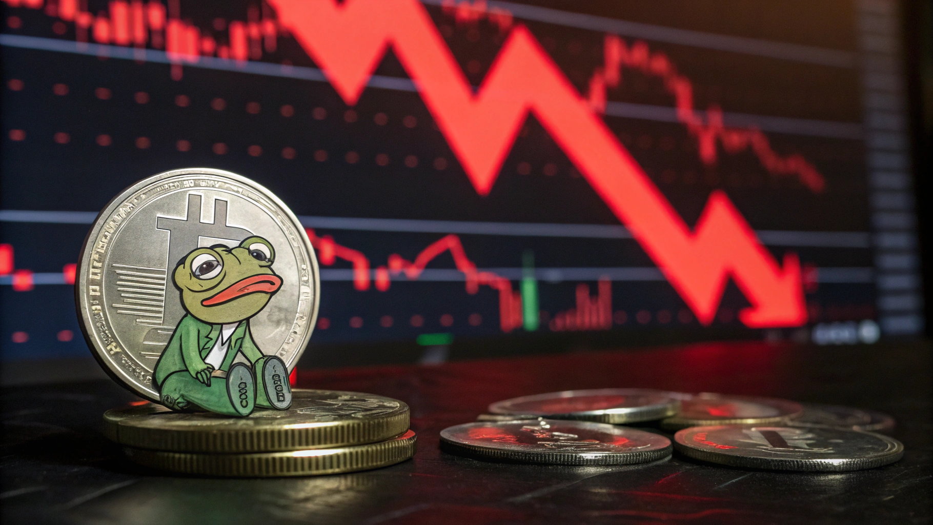 PEPE, 매도 폭탄에 '0' 하나 추가…하루 새 8% 급락