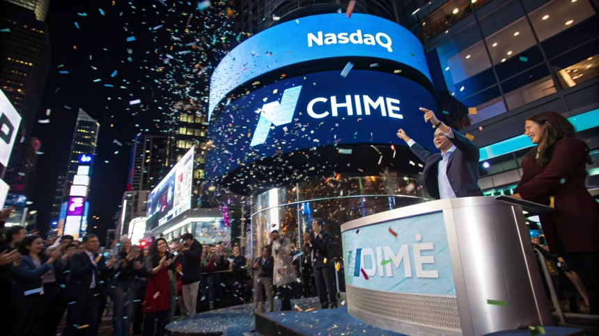 차임(Chime), 나스닥 상장 첫날 주가 53% 급등…핀테크 IPO 훈풍