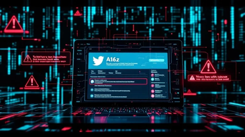 A16z 공식 X 계정 해킹 의심…주의 당부