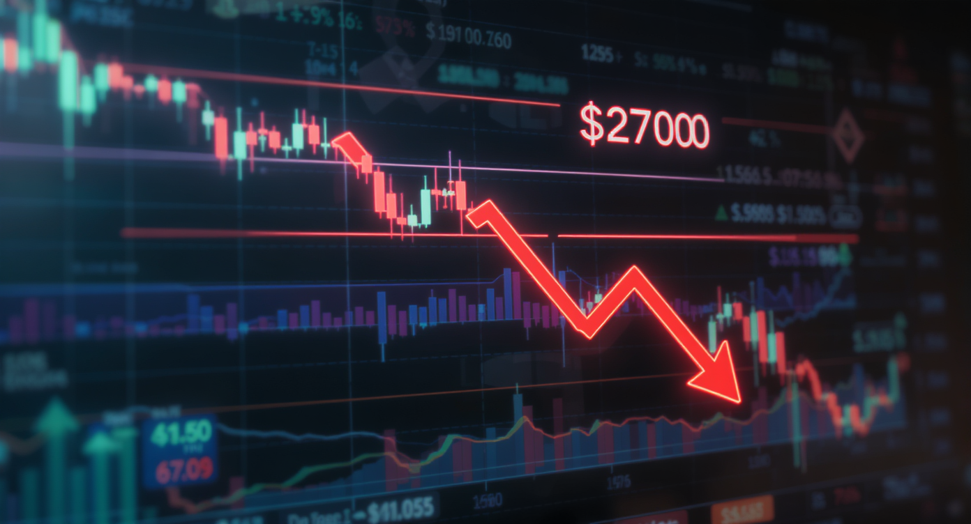 이더리움($ETH), 2,700달러 저항에 하락 반전 가능성…최대 2,200달러 조정 경고