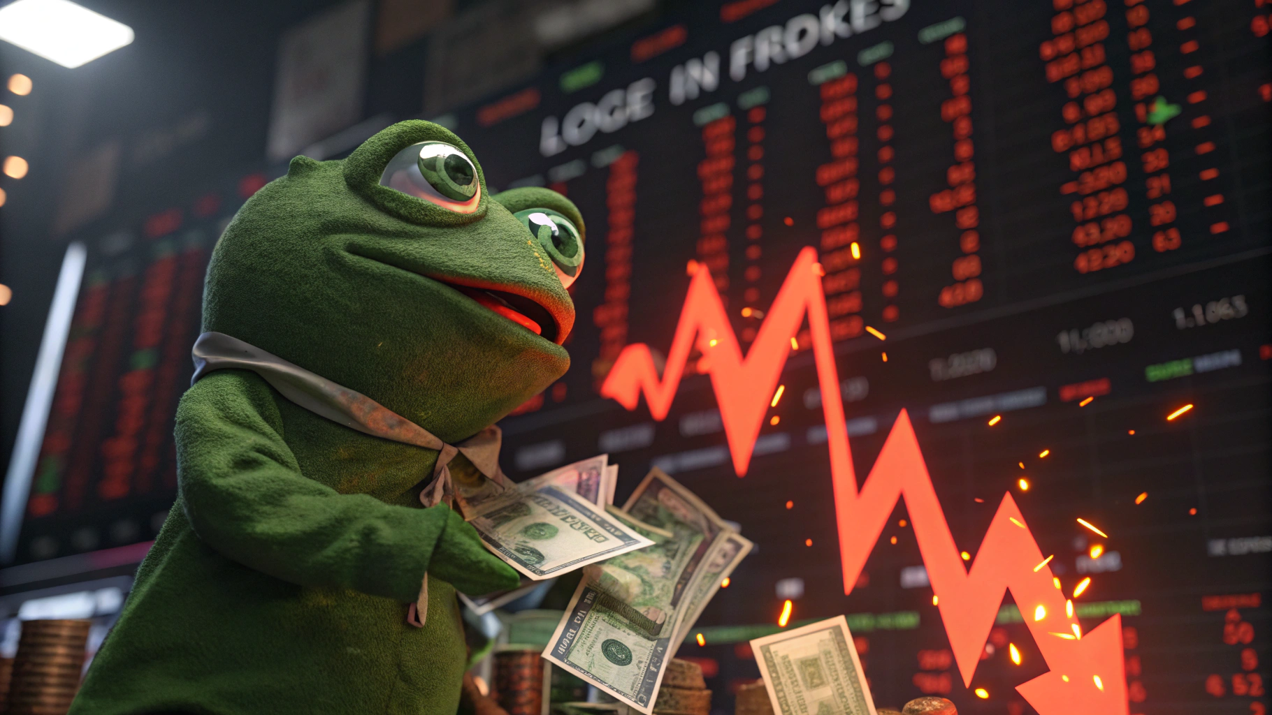 PEPE 고래, 5315억 개 매도... 70억 원 손절에 시장 충격