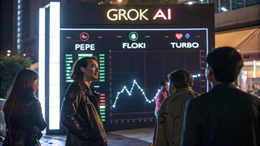  머스크의 AI '그록', 밈코인 급등 조짐 실시간 포착…트레이더 새 비밀병기 되나
