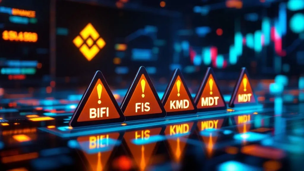 바이낸스, BIFI·FIS·KMD·MDT ‘모니터링 태그’ 지정…상장폐지 가능성 경고