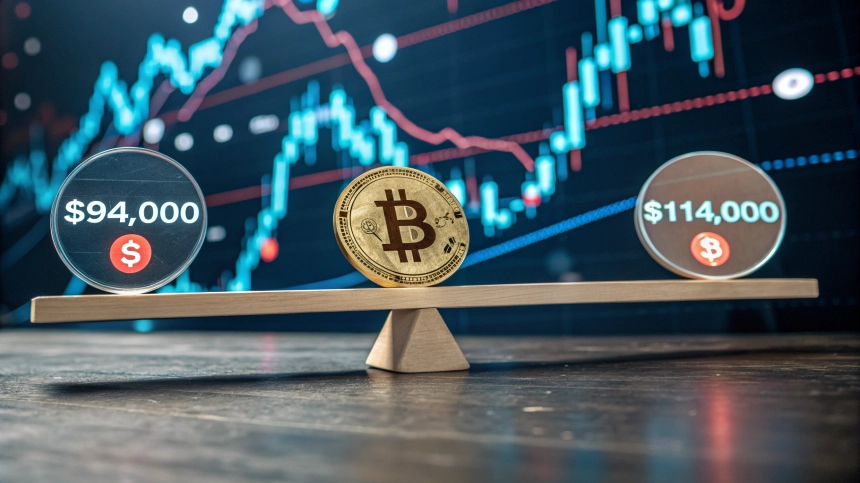  비트코인($BTC), 강세냐 약세냐…9만 4,000달러 vs 11만 4,000달러 전망 팽팽