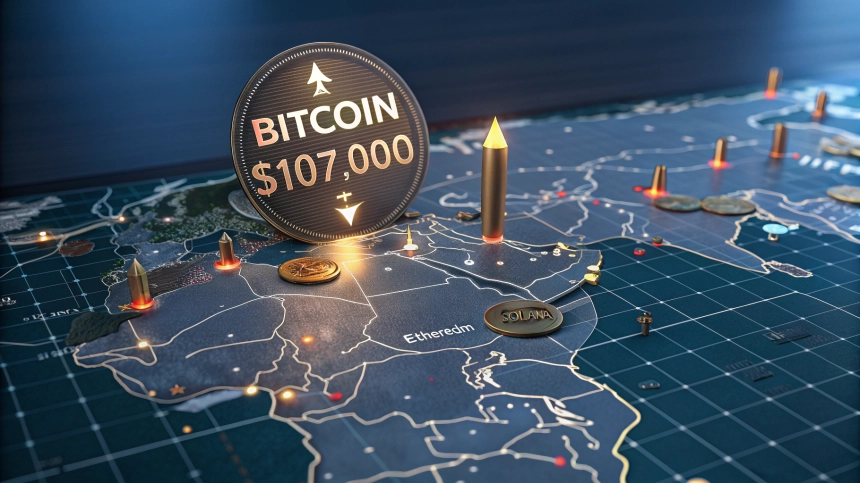  비트코인($BTC), 중동 충돌 속 10만 7,000달러 돌파…알트코인 동반 급등
