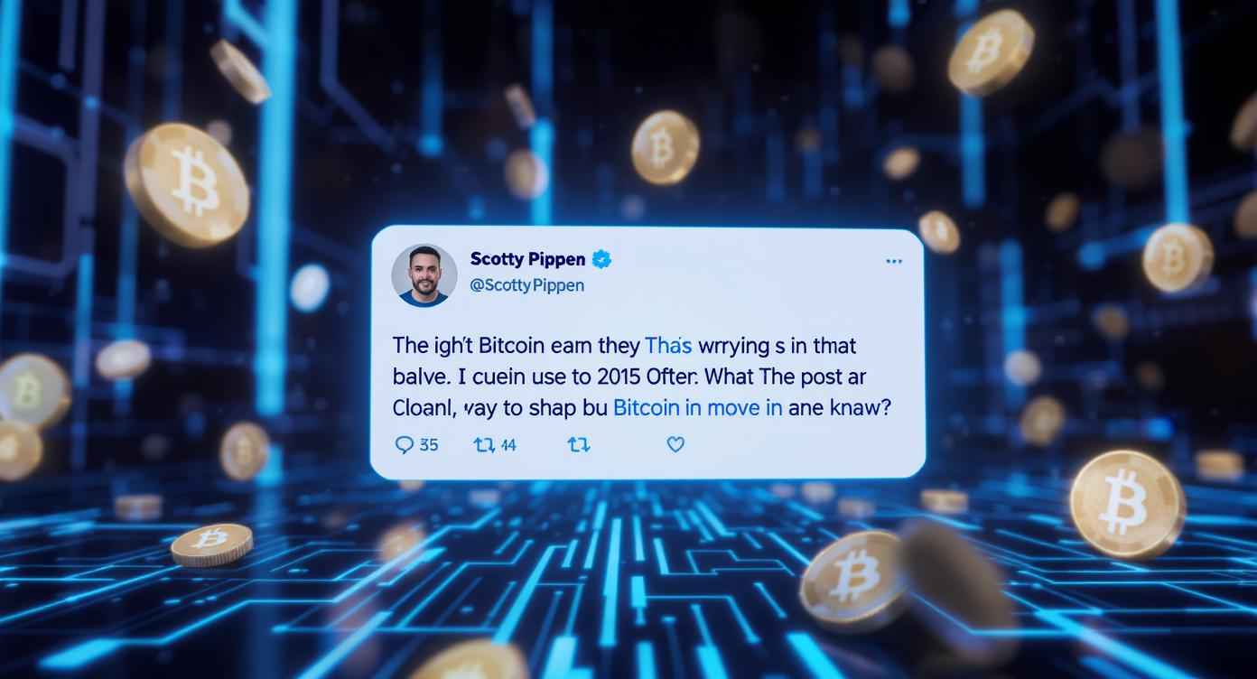 NBA 전설 스코티 피펜, $BTC 하락장에 '비트코인 공부하라' 발언 화제