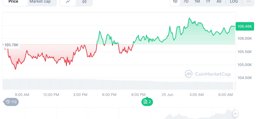  [저녁 시세브리핑] 암호화폐 시장 혼조세… 비트코인 10만6천달러, 이더리움 2,445달러