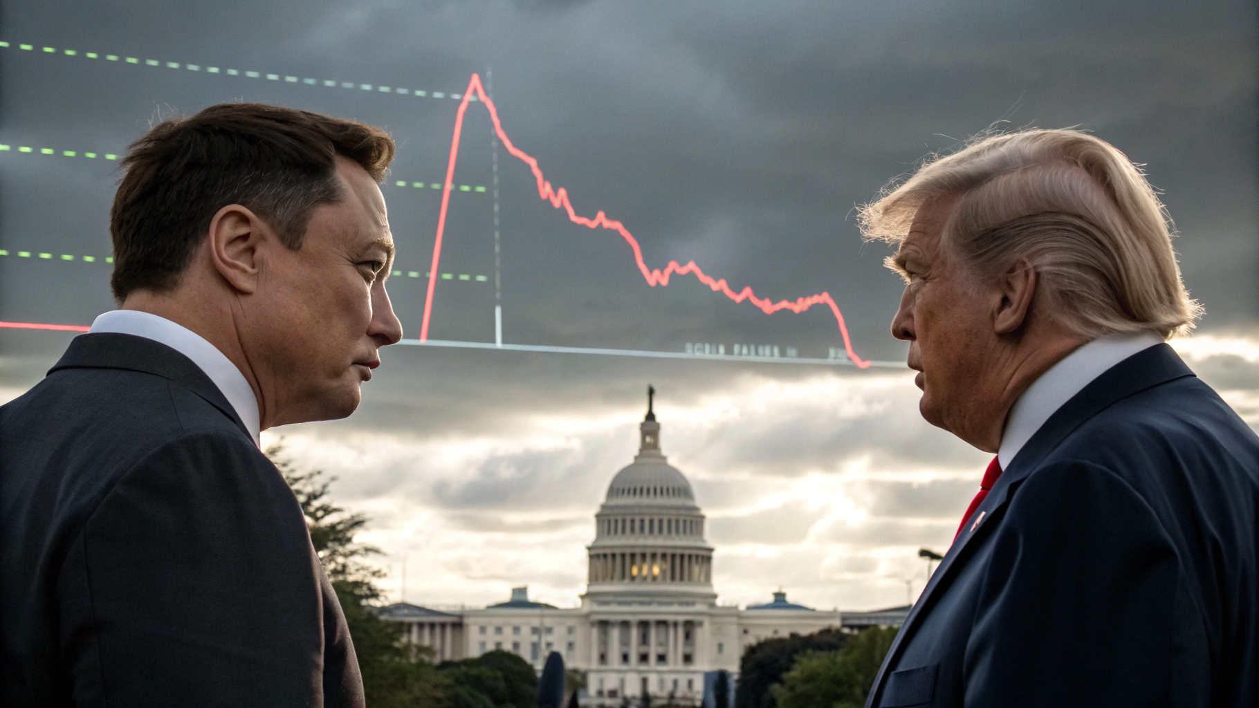 머스크 vs 트럼프 충돌 여파… 테슬라(TSLA) 주가 25% 급락